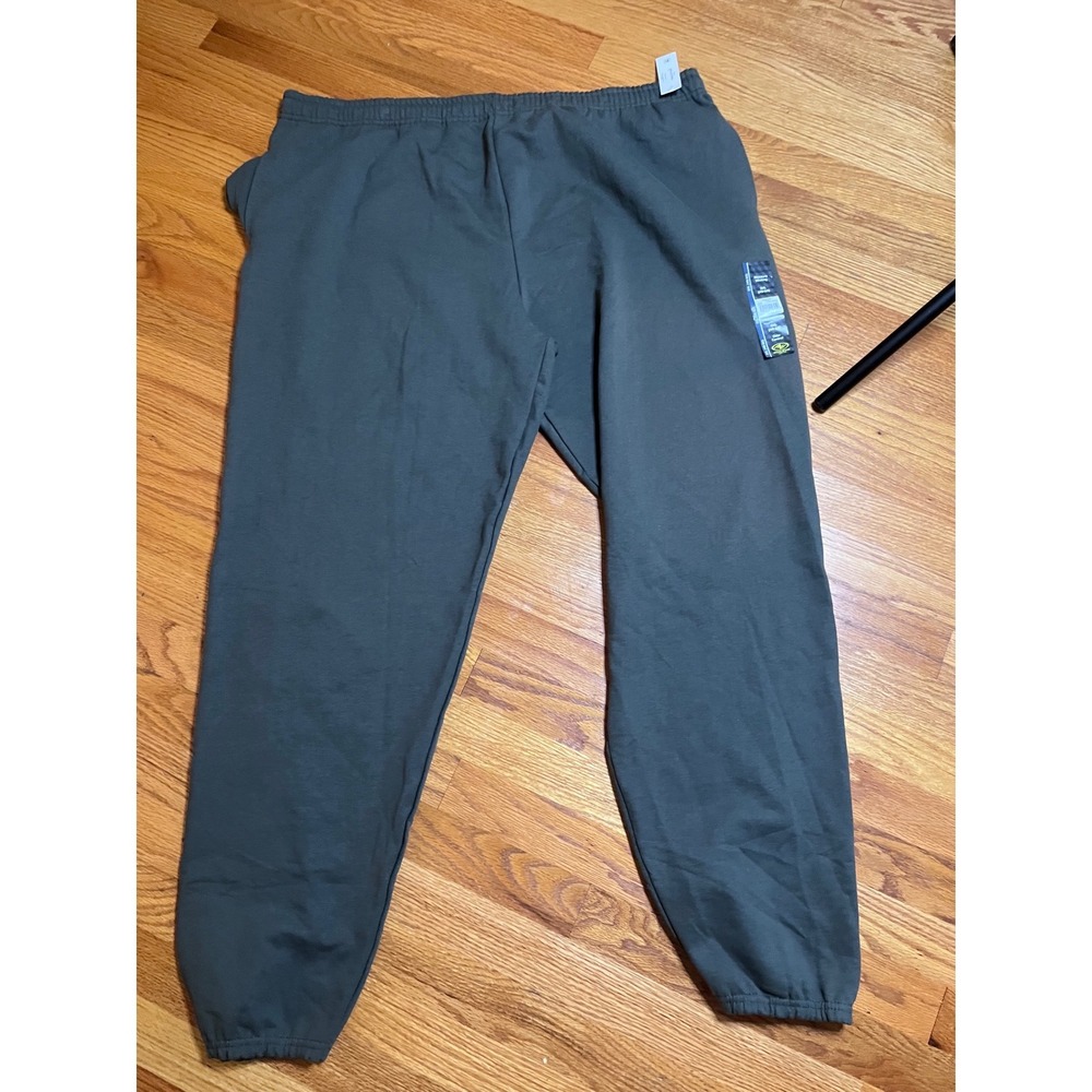Athletic Works Fleece Sweatpants Green 3XL 48-50 Moisture Wicking Joggers NWT
